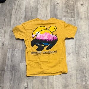 Simply Southern Mustard Yellow Turtle Mountain Graphic Tee